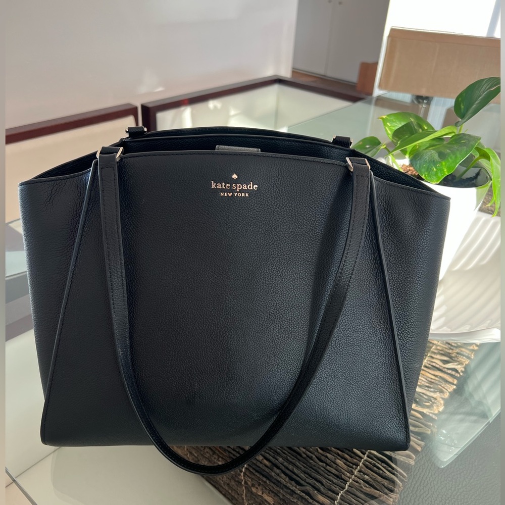 BRIM tote KATE SPADE LEATHER BLACK pebble leather beautiful